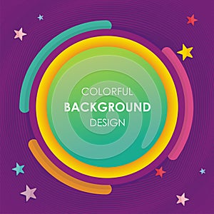 Colorful Abstract background with circular style design