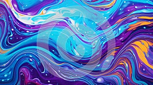 Colorful abstract background 3D Liquid marbling backgro by Generative AI photo