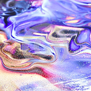 Colorful abstract background with fluid paint