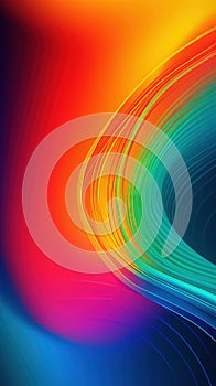 a colorful abstract background with lines and curves in blue, red, yellow, and green colors, with a black background and a black