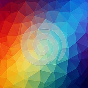 Colorful abstract background with a low-poly design. Triangular polygons create a