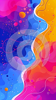 Colorful Abstract Background With Multiple Bubbles