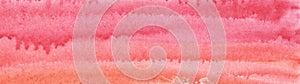 Colorful abstract background. Pink, red, laminate watercolor fill.Hand drawn on a textured paper