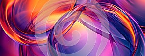 Colorful abstract background with purple d orange, smooth curvilinear design