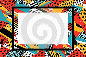 colorful abstract background with a square frame