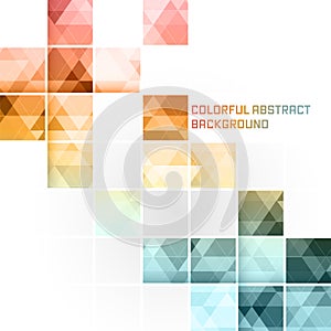 Colorful abstract background. Square mosaic pattern.