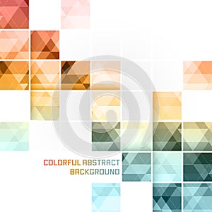 Colorful abstract background. Square mosaic pattern.