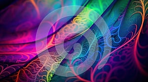 Colorful abstract background with a swirl pattern, AI