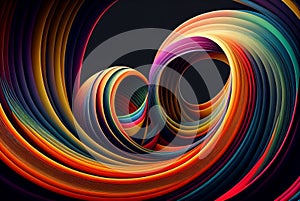 Colorful abstract background. Twisted abstract form and lines