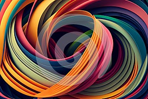 Colorful abstract background. Twisted abstract form and lines
