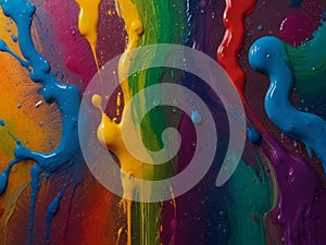 Colorful abstract background with water color splash on white paper