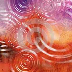 Colorful abstract background with water drops. Hot warm colors