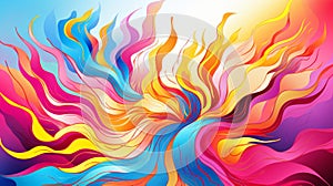 colorful abstract background with waves and swirls