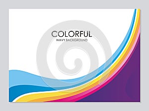 Colorful Abstract background with wavy style design