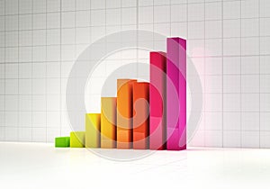 Colorful abstract bar graph