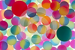 Colorful abstract of bicolour plastic balls