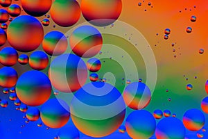 Colorful Abstract Black Light Background with Bubbles