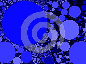 Colorful abstract blue circles background illustration