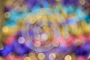 Colorful abstract blurred circle bokeh light background