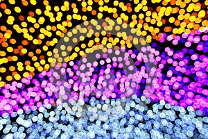 Colorful abstract bokeh light background and defocused