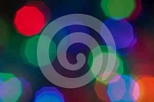 Colorful abstract bokeh lights  background.Abstract blurred bokeh Christmas or New Year lights.