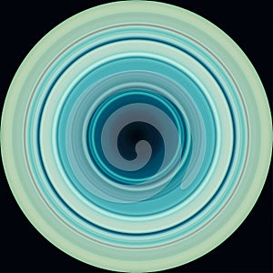 Colorful abstract bright circle , circular lines , radial striped texture in blue tones on black background. Round pattern