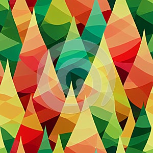 Colorful abstract christmas trees seamless pattern