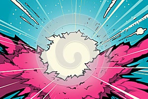 Colorful abstract comic background design template with vibrant and dynamic elements