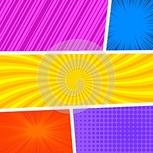 Colorful abstract comic composition