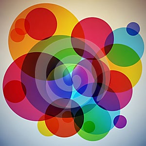 The circles vary in size adding depth and complexity to the design