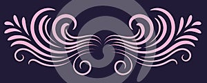 Colorful abstract curly element for design, swirl, curl. Divider