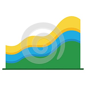 Colorful Abstract Data Visualization with Flowing Shapes