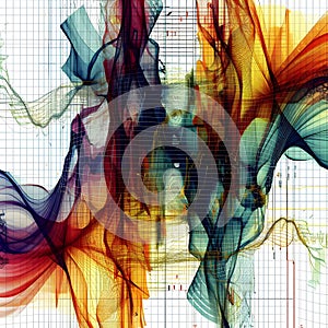 colorful abstract design with colored lines