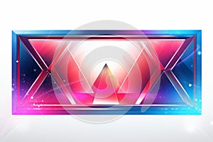 a colorful abstract design with a triangle in the middle