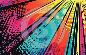 Colorful Abstract Energy Rays