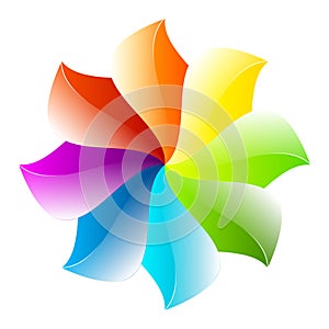 Colorful abstract flower design