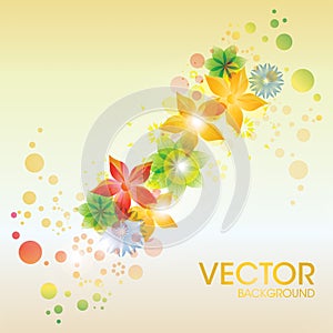 Colorful Abstract Flower Vector Background