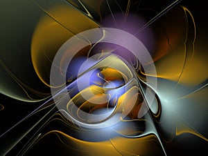 Colorful abstract fractal lines background.