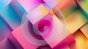 Colorful abstract geometric background. 3d rendering, 3d illustration.