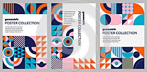 Colorful Abstract Geometric Background. Modern colorful concept poster design. Modular shapes and elements, vector