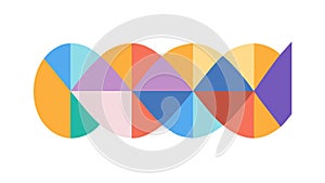 Colorful Abstract Geometric Blocks: Modern Artistic Pattern Design, vector design Generative AI