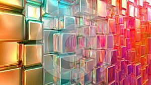 Colorful Abstract Geometric Cube Background