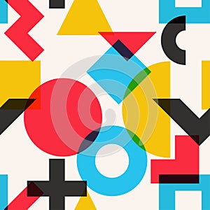 Colorful abstract geometric seamless pattern