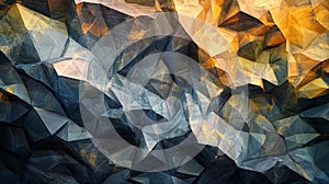 Colorful abstract geometric shapes create a dynamic texture with gradients and angles