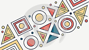 Colorful Abstract Geometric Shapes Pattern Vector Design, vector design Generative AI