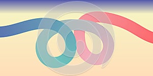 Colorful abstract gradient ribbon infinity loop vector