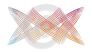 Colorful Abstract Intersecting Lines Pattern, vector design Generative AI