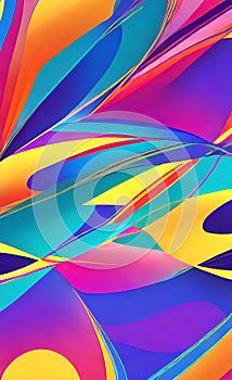 Colorful abstract liquid and fluid background for banner. Mid-Century Abstract Vector Pattern.Abstract geometric background