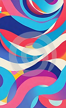 Colorful abstract liquid and fluid background for banner. Mid-Century Abstract Vector Pattern.Abstract geometric background