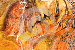Colorful Abstract of a Mineral Hot Spring